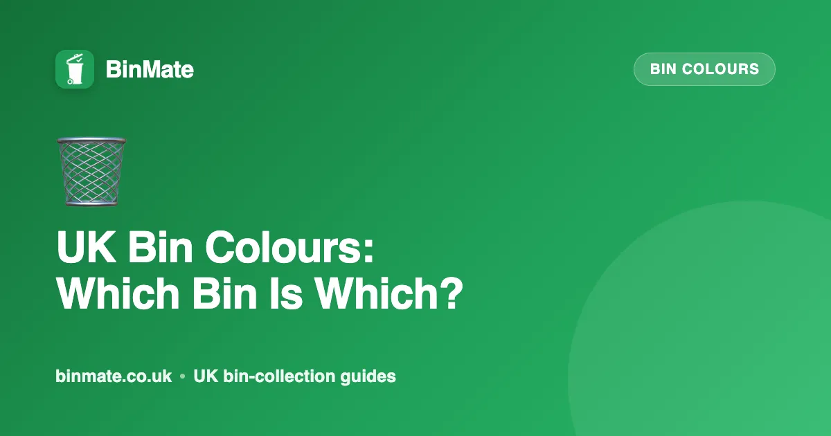UK Bin Colours Explained: What Each Bin Is For